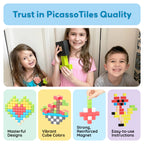 PicassoTiles - PicassoTiles 60pc 1.2" Magnetic Cubes Set - Ages 3+