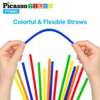 PicassoTiles - PicassoTiles 600pc Straw Building Set - Ages 3+