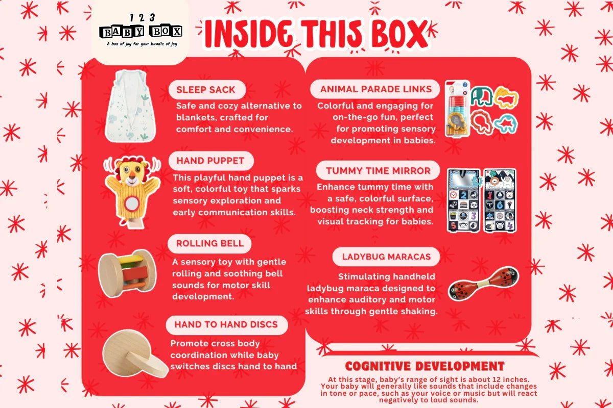 123 Baby Box Montessori Educational Box - Ages 3–4 Months