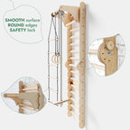 6in1: Wooden Swedish Wall / Climbing ladder for Children + Swing Set + Slide Board