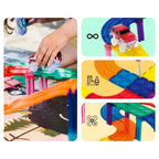 PicassoTiles 30pc Magnetic Race Track Building Set - Ages 3+