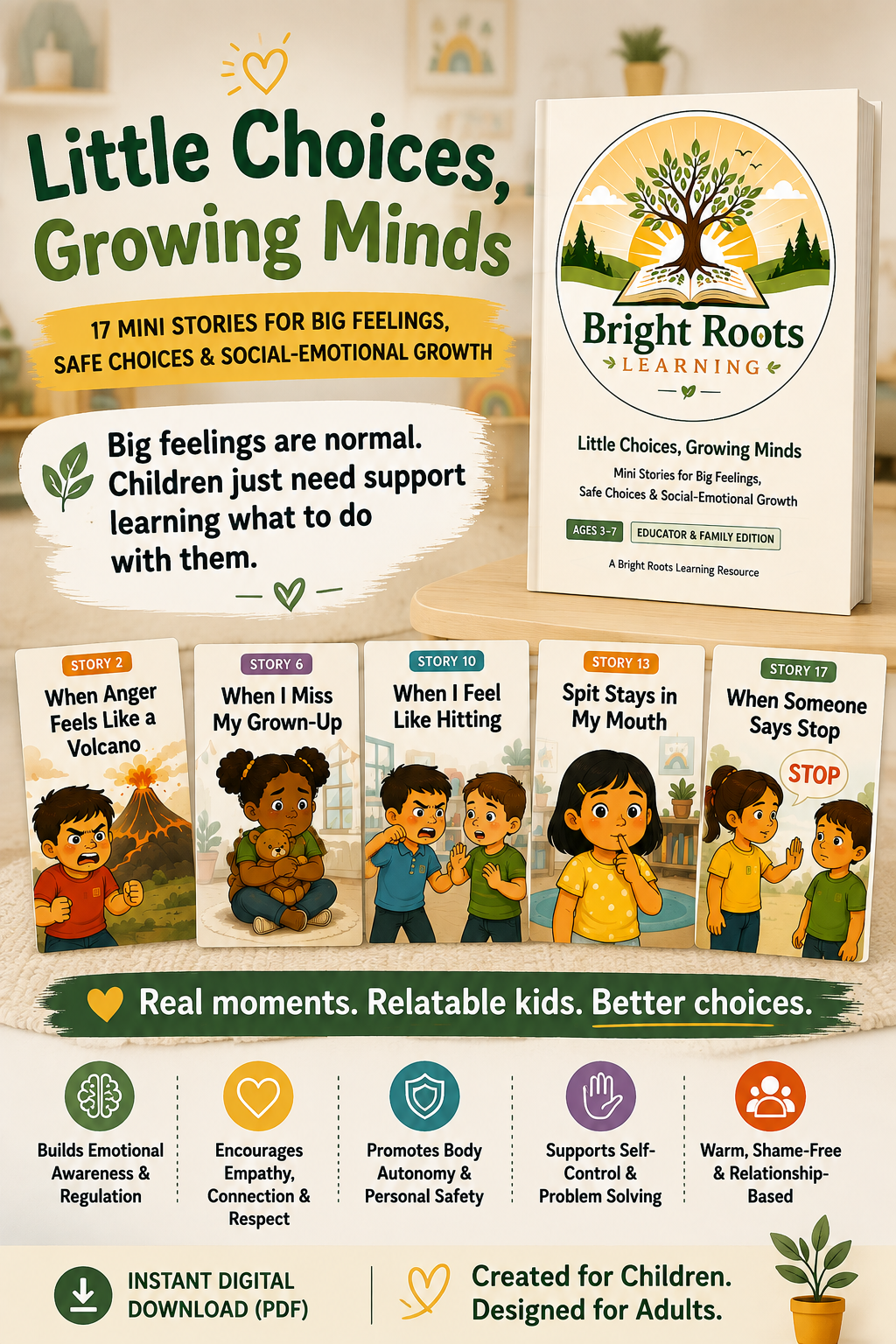 Little Choices, Growing Minds | 17 Social Emotional Learning Stories for Kids Ages 3–7