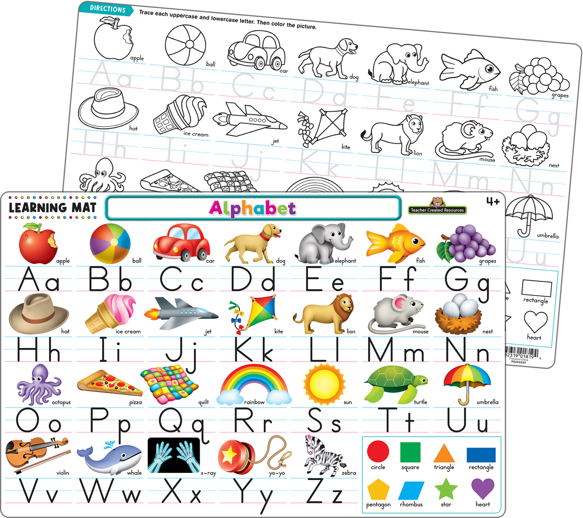 Teacher Created Resources - Alphabet Learning Mat - Large Table Mat - Ages 4+