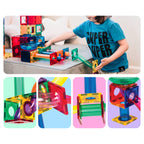 PicassoTiles - PicassoTiles Magnetic Marble Run Set: 70-Piece Set - Ages 3+