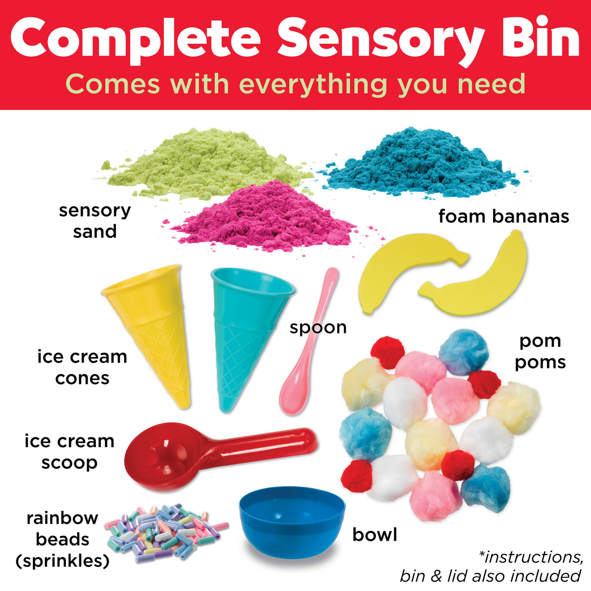 Faber-Castell / Creativity for Kids - Sensory Bin Ice Cream Shop Activity Bin - Ages 3+