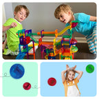 PicassoTiles - PicassoTiles Magnetic Marble Run Set: 70-Piece Set - Ages 3+