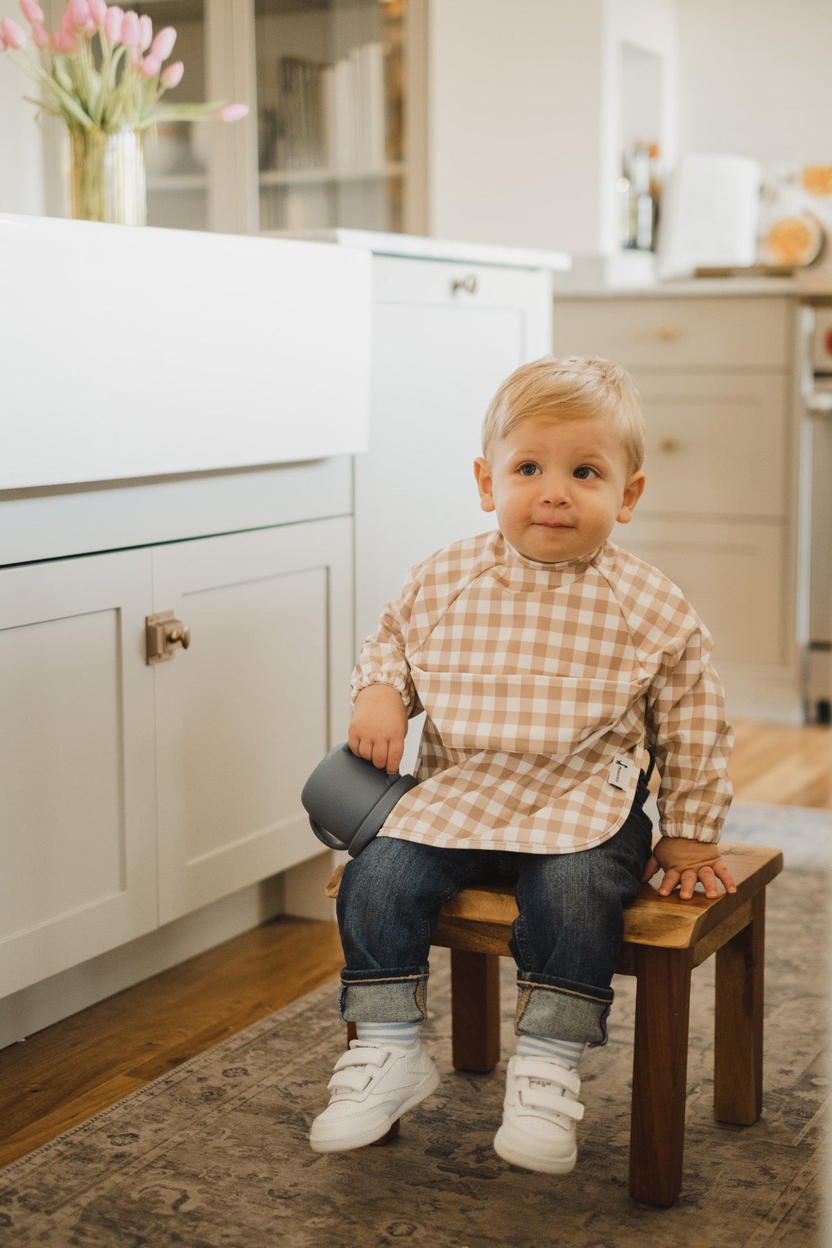 Waterproof Long-Sleeve Baby Bib  6-24 months
