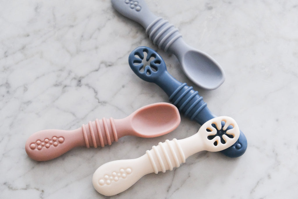 Cuillères DME pour bébé en silicone | Lot de 2