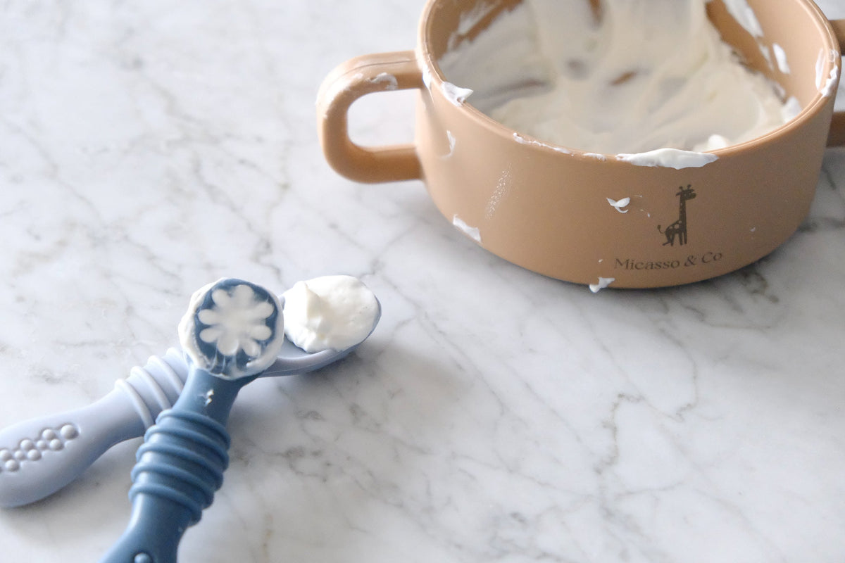 Cuillères DME pour bébé en silicone | Lot de 2