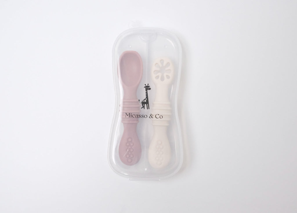 Cuillères DME pour bébé en silicone | Lot de 2