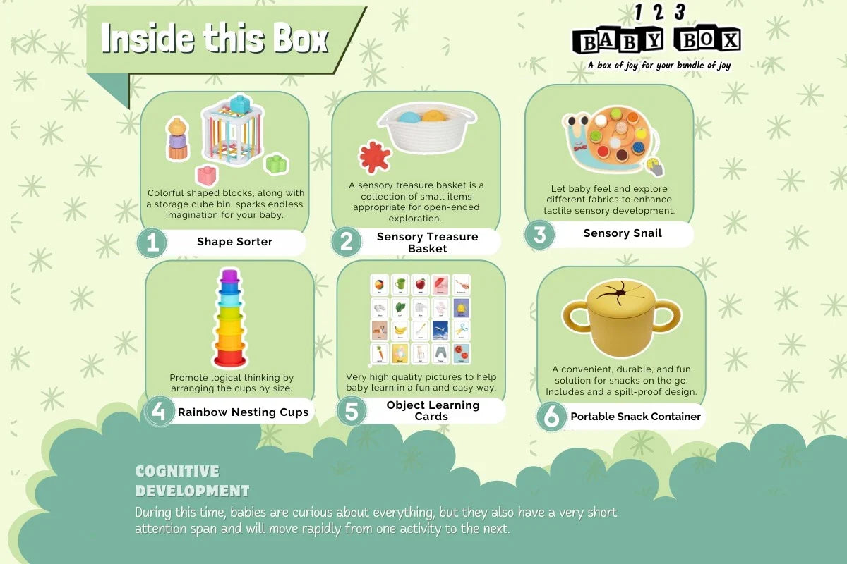 123 Baby Box Montessori Educational Box - Ages 7–8 Months