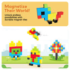 PicassoTiles - PicassoTiles 60pc 1.2" Magnetic Cubes Set - Ages 3+