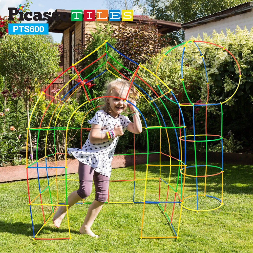 PicassoTiles - PicassoTiles 600pc Straw Building Set - Ages 3+