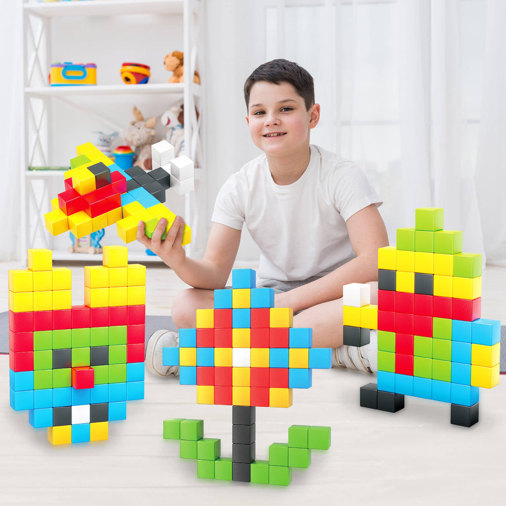 PicassoTiles - PicassoTiles 60pc 1.2" Magnetic Cubes Set - Ages 3+