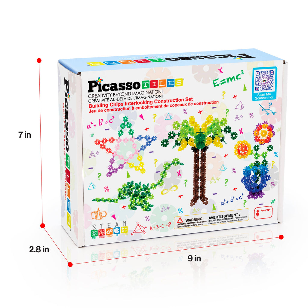 PicassoTiles - PicassoTiles 600pc Building Interlocking Chips - Ages 3+