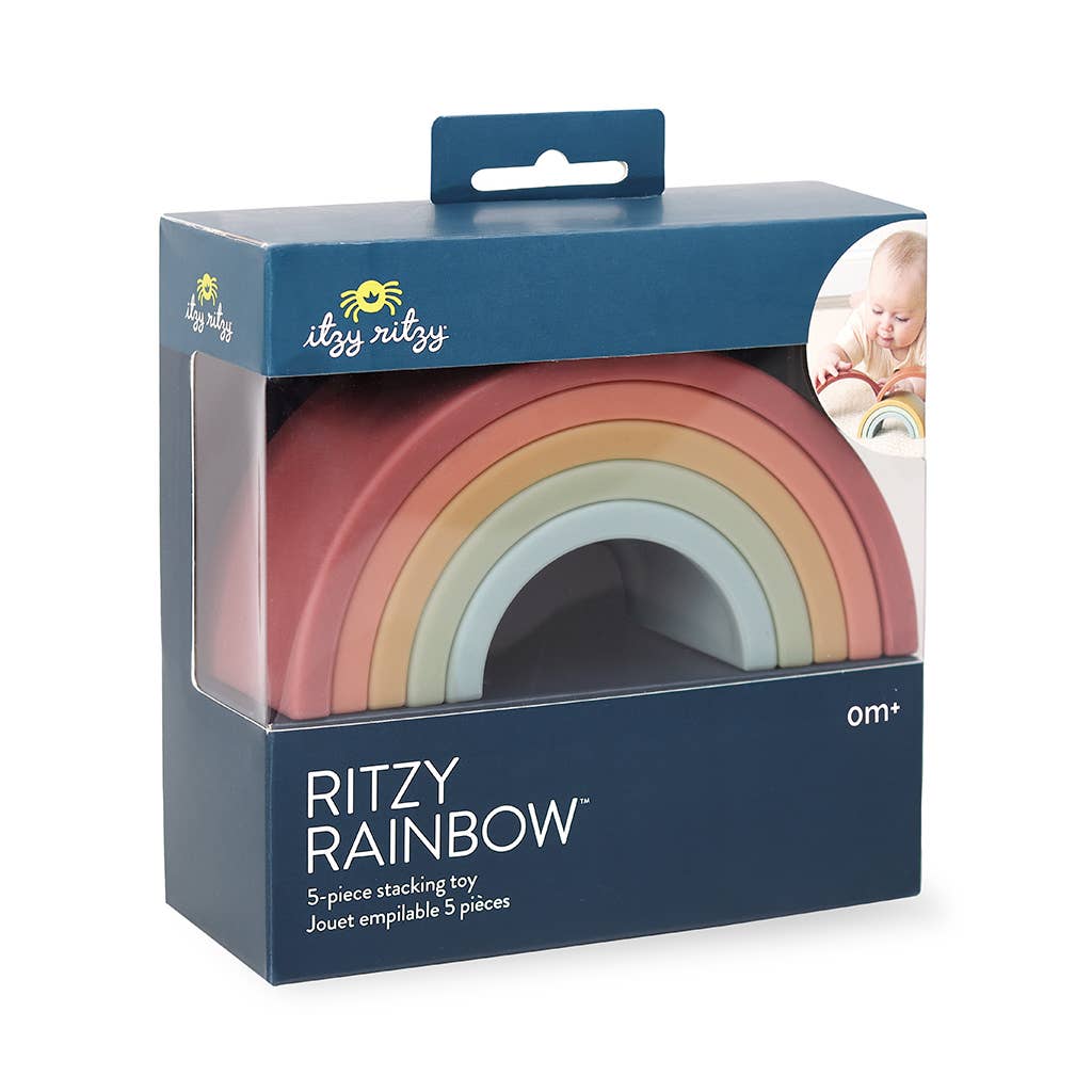 Itzy Ritzy - Ritzy Rainbow™ Stacking Toy - Ages 6+ Months