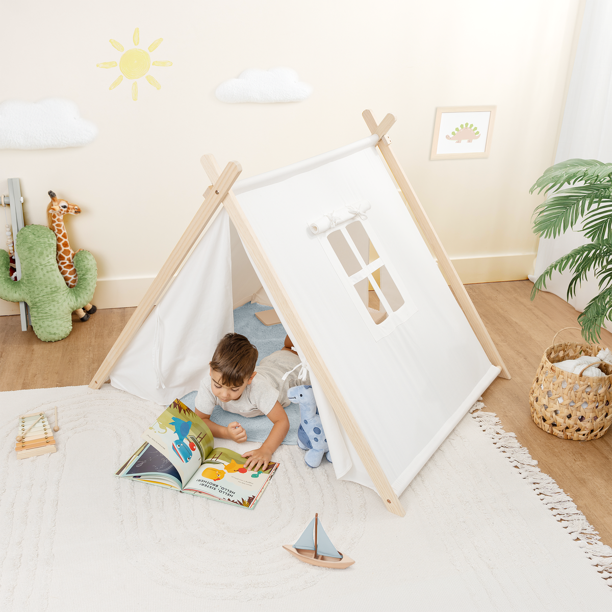 Comfy Cubs - Kids Play Tent - Natural Wood - Ages 1+