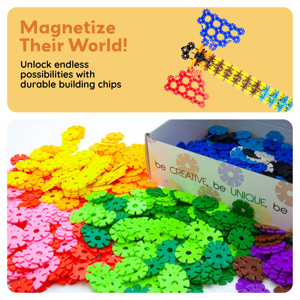 PicassoTiles - PicassoTiles 600pc Building Interlocking Chips - Ages 3+
