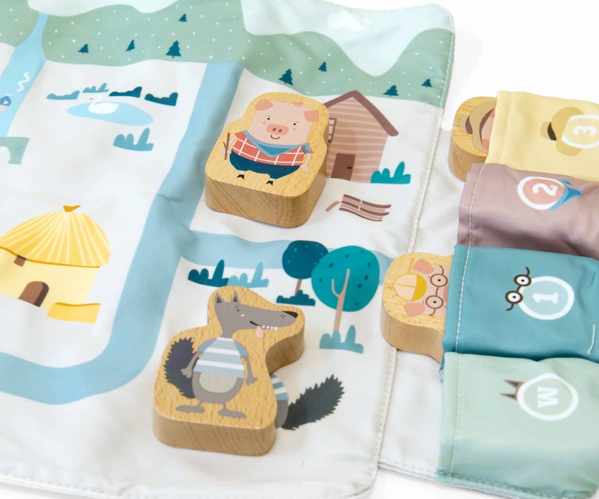 Tutete - Educational Tablecloth: The 3 Little Pigs Children's Game - Ages 1+