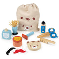 Mentari Toys Wooden Barber Set - Pretend Play Shaving Set - Ages 3+