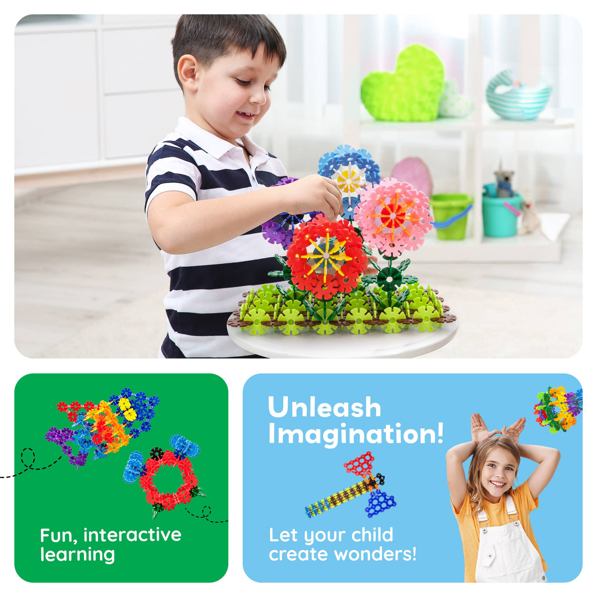 PicassoTiles - PicassoTiles 600pc Building Interlocking Chips - Ages 3+