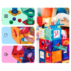 PicassoTiles - PicassoTiles Magnetic Marble Run Set: 70-Piece Set - Ages 3+