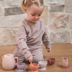 bug + bean kids - Silicone Tea Set - 12-Piece Set - Kids Pretend Playset - Ages 2+