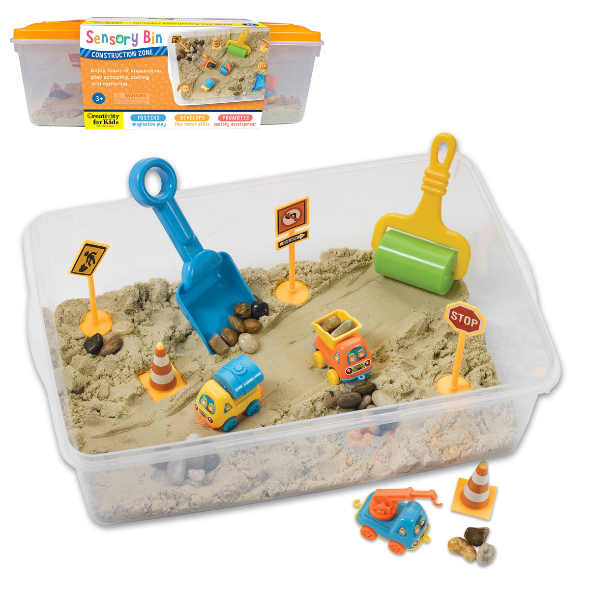 Faber-Castell / Creativity for Kids - Construction Zone Sensory Bin Activity Kit - Ages 3+