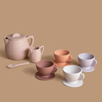 bug + bean kids - Silicone Tea Set - 12-Piece Set - Kids Pretend Playset - Ages 2+