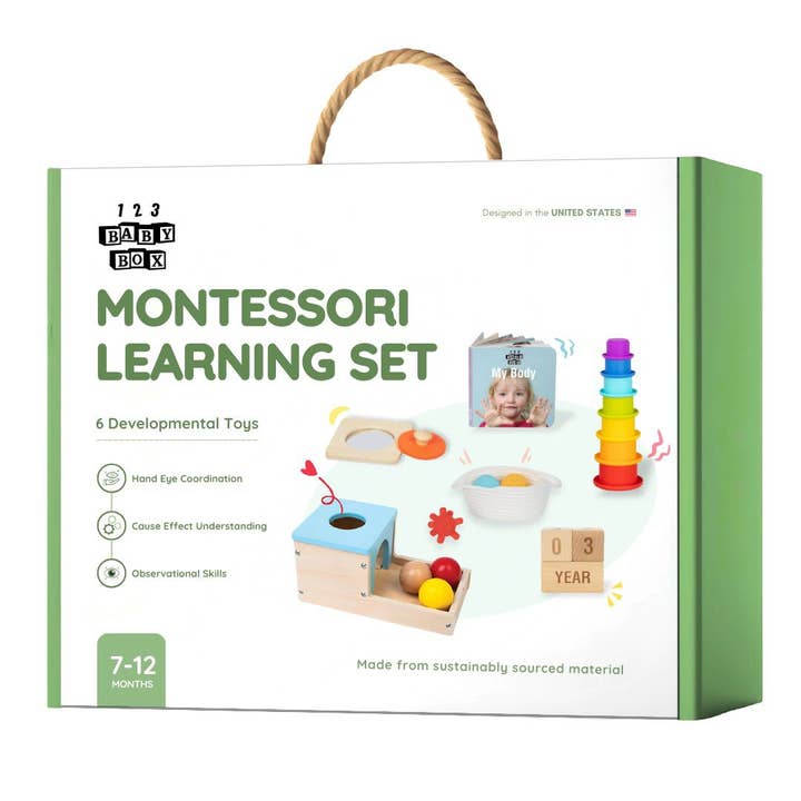 123 Baby Box Montessori Educational Box - Ages 7–12 Months