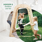 Indoor Wooden Playground for Children - 6in1 Playground + Swings Set + Slide Board