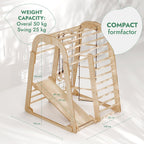 Indoor Wooden Playground for Children - 6in1 Playground + Swings Set + Slide Board